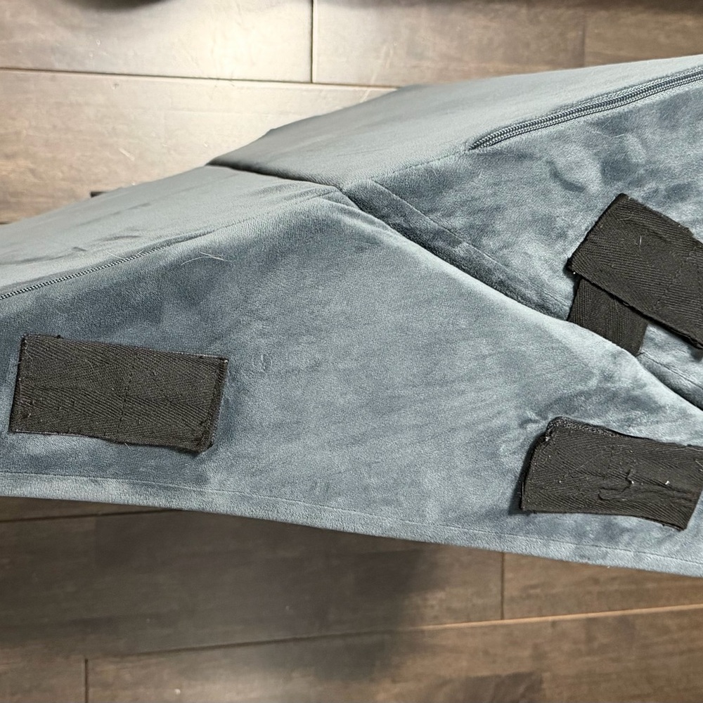 Gray Velvet Adjustable Wedge Pillow